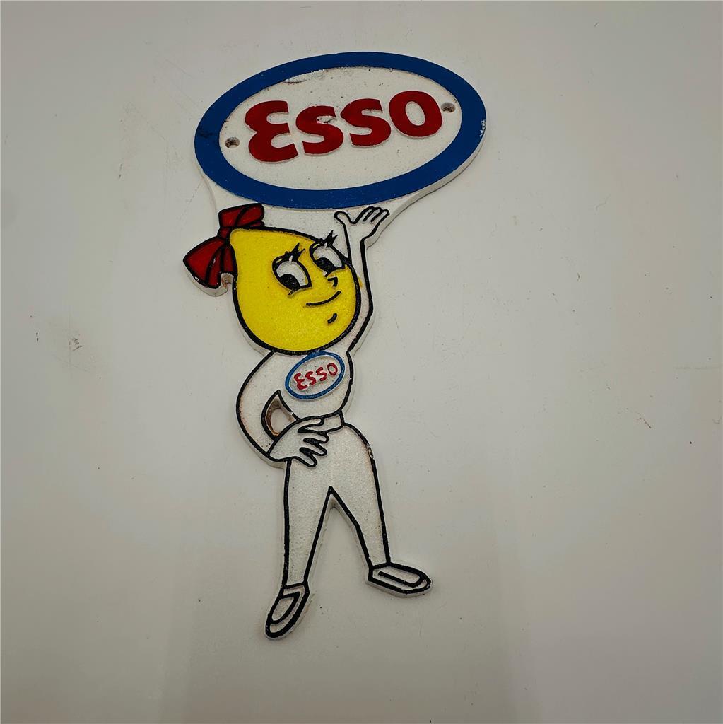 CAST IRON ESSO GIRL "Mrs. Drip" Sign