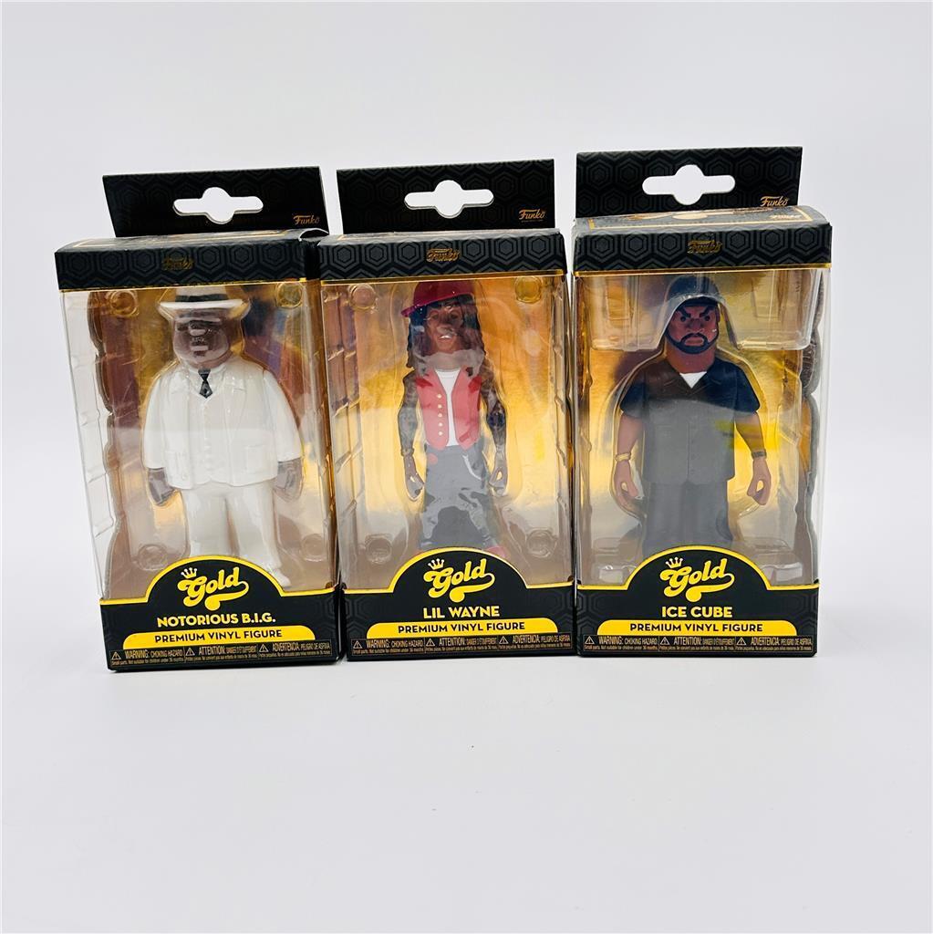 Funko Vinyl Gold 5 in Lot of 3: Lil Wayne, Notorious BIG, Ice Cube