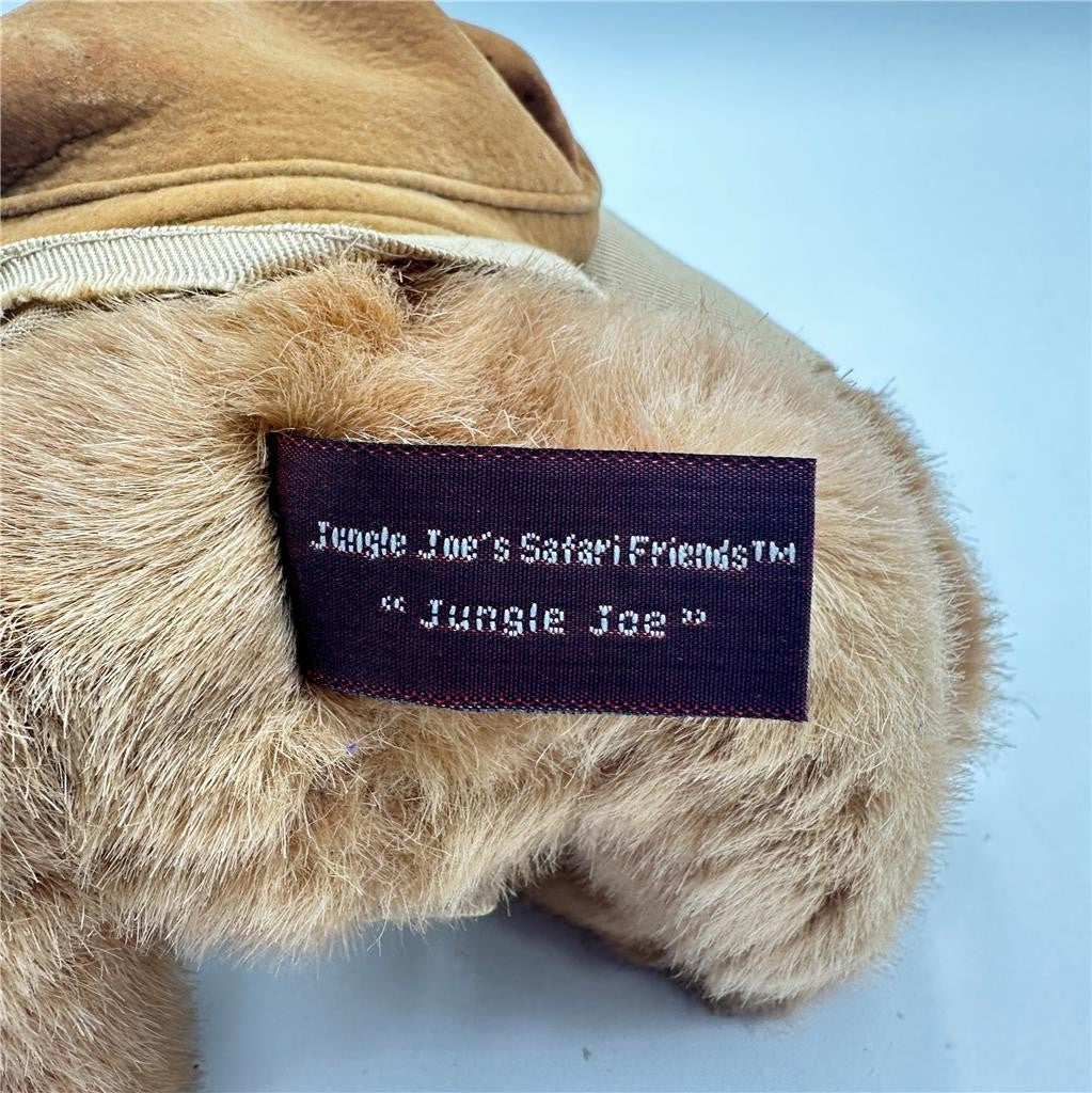 Jungle Joe's Safari Friends JUNGLE JOE 9" Plush Talking Teddy Bear w Tag VTG
