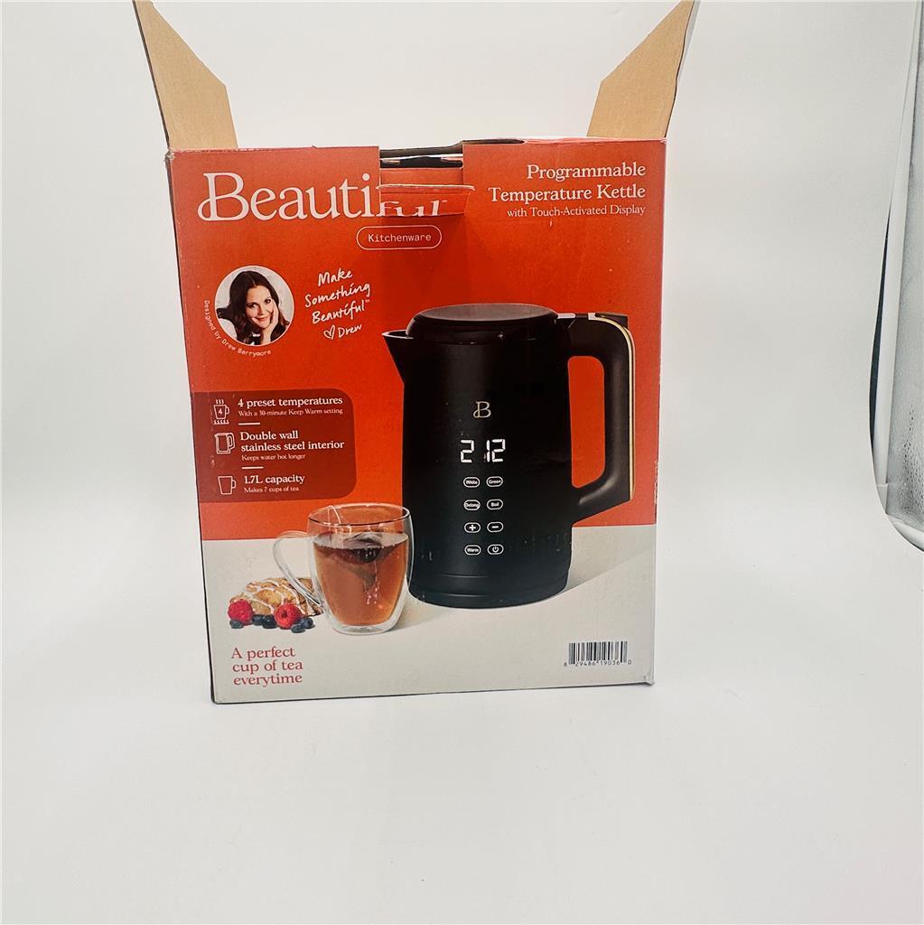 Beautiful 1.7-Liter Electric Kettle 1500 W with One-Touch Activation, Black