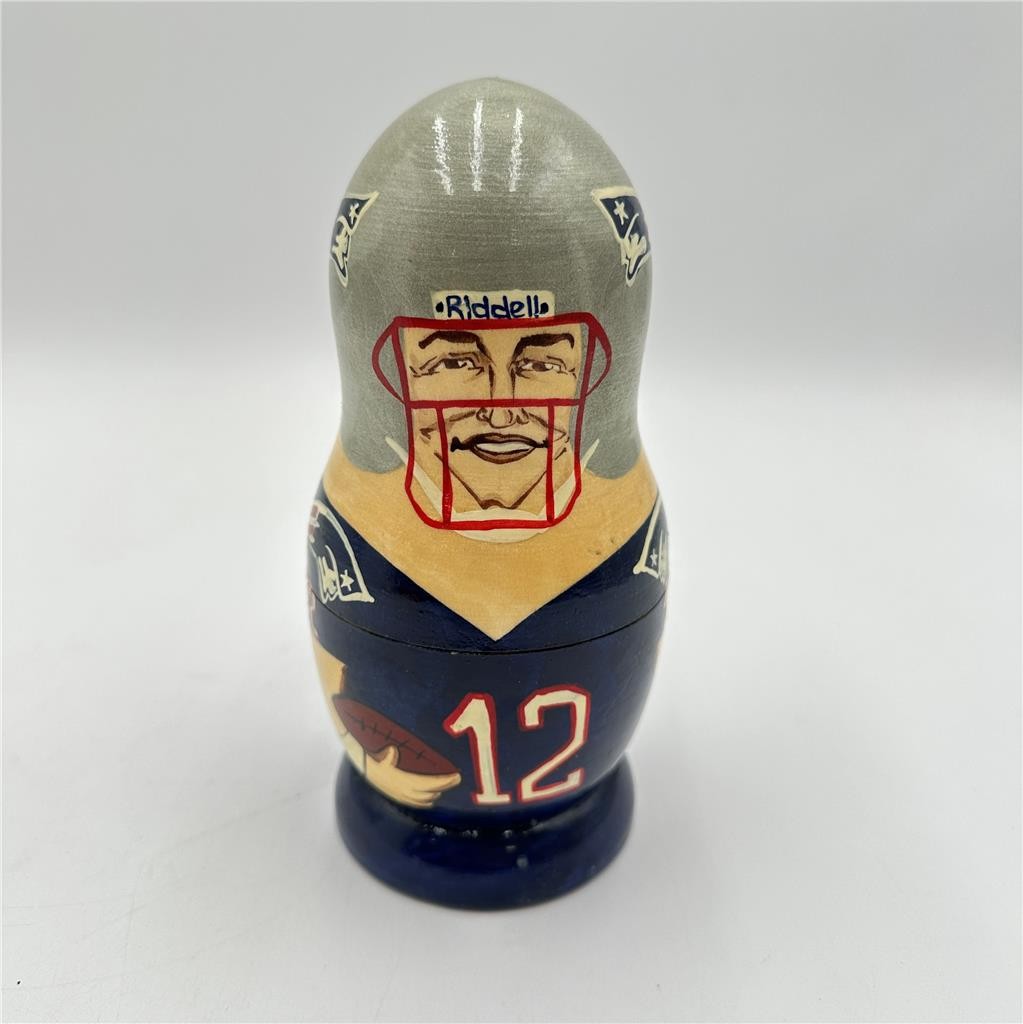 New England Patriots Nesting Doll-Brady, Dillon, Harrison, Vinatieri,Bruschi