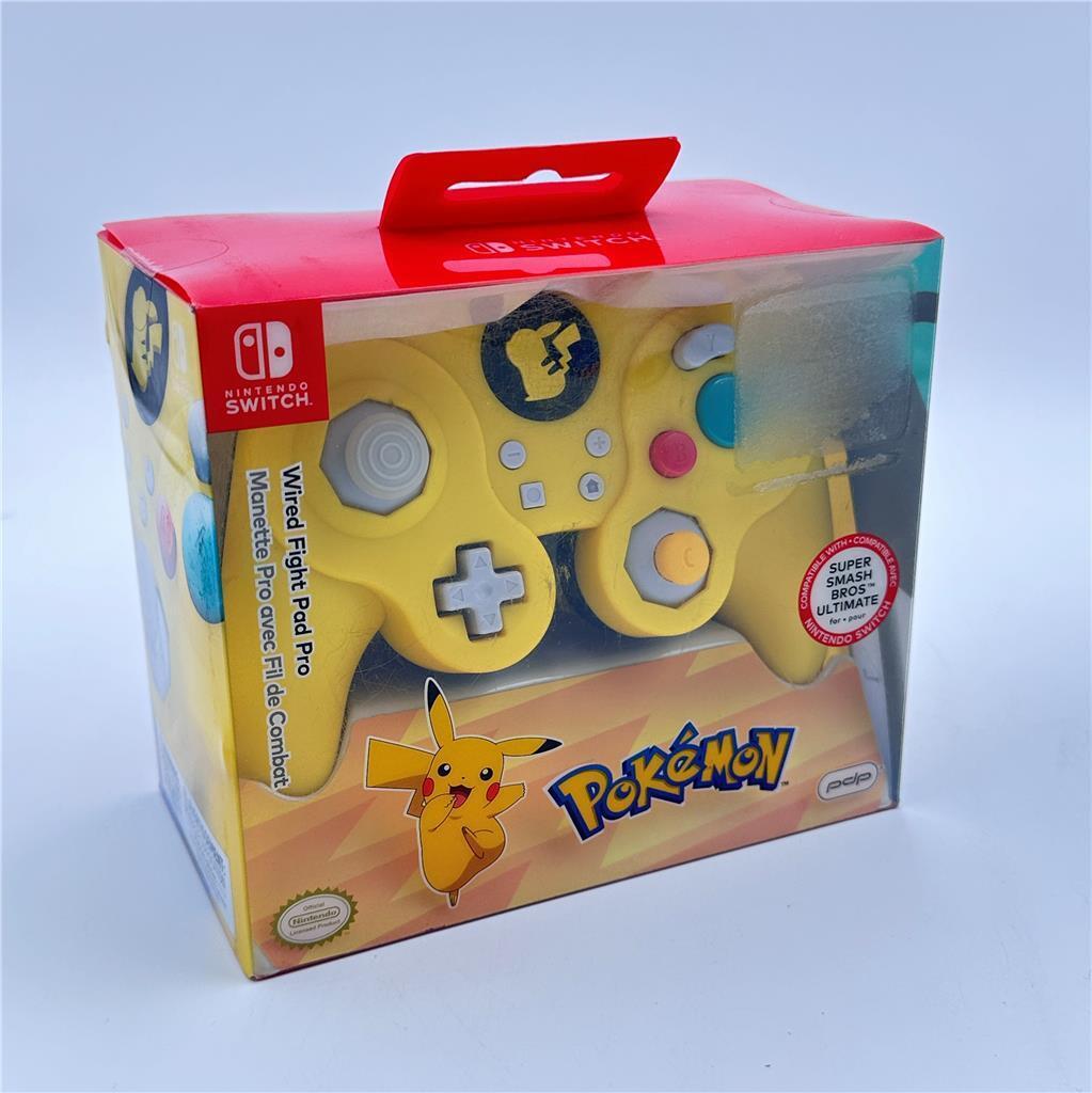 Nintendo Switch Super Smash Bros Pikachu Wired (10ft) Fight Pad Pro NEW SEALED