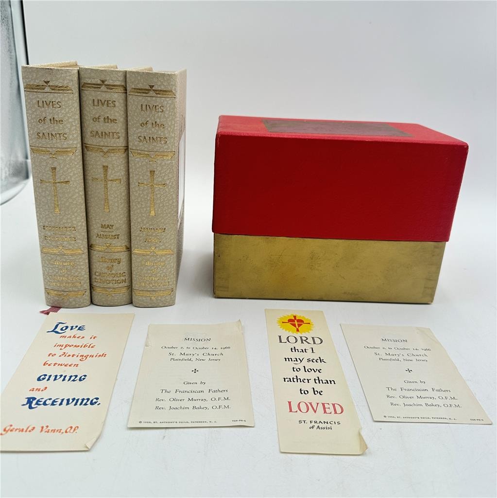 Lives of the Saints Library of Catholic Devotion Prayer Books Vintage 1962