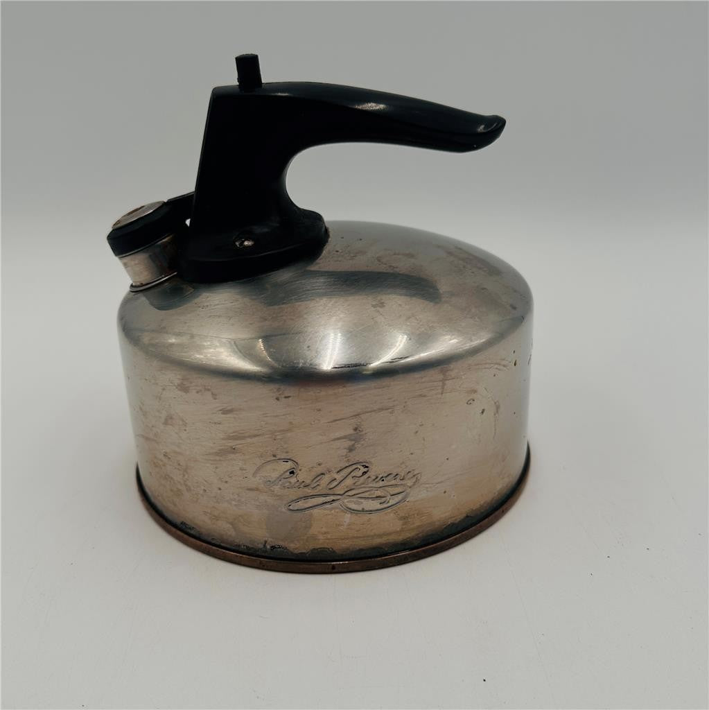 Paul Revere Ware Tea Pot Kettle Copper Bottom 1qt Vintage a97-c