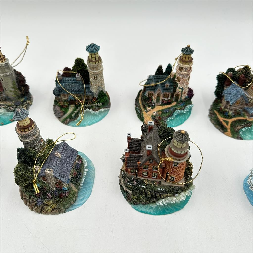 11 Thomas Kinkade Illuminated Lighthouse Collection The Bradford Ed. See Descrip