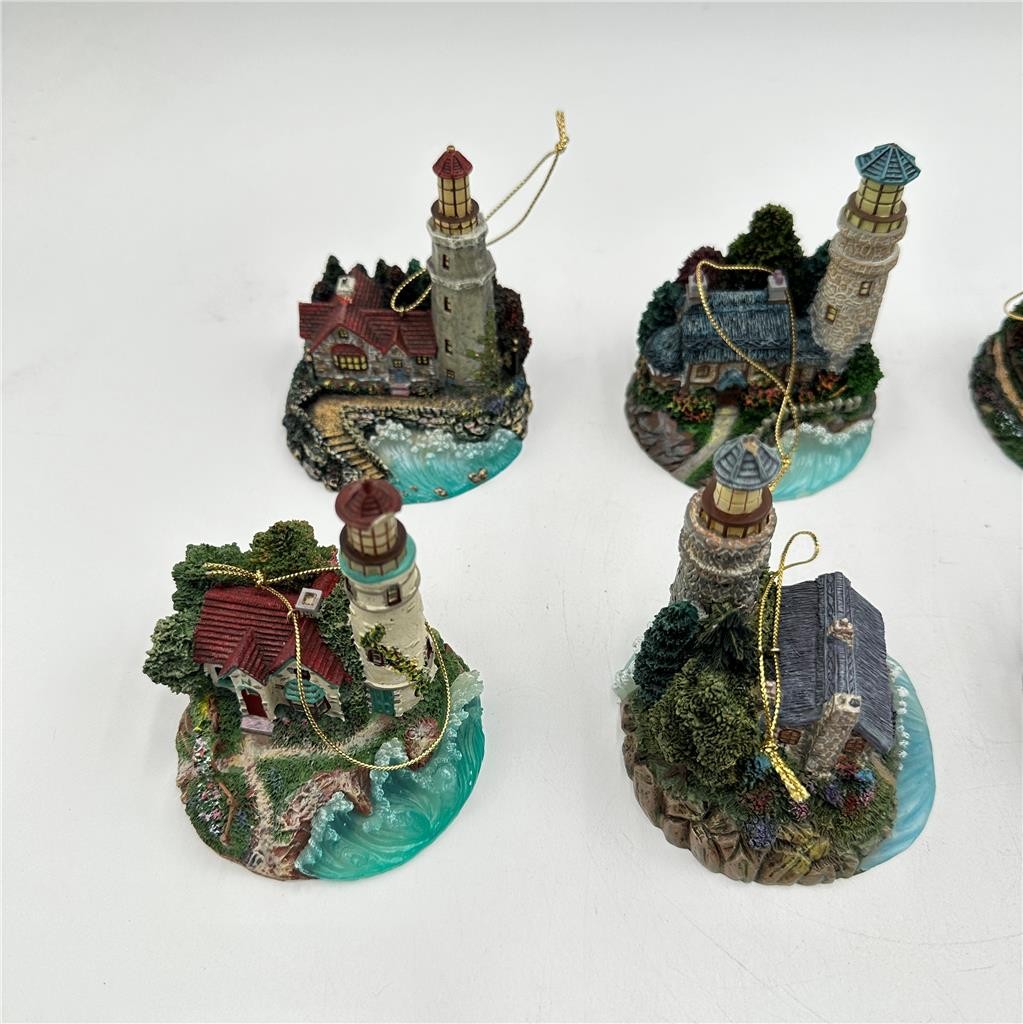 11 Thomas Kinkade Illuminated Lighthouse Collection The Bradford Ed. See Descrip