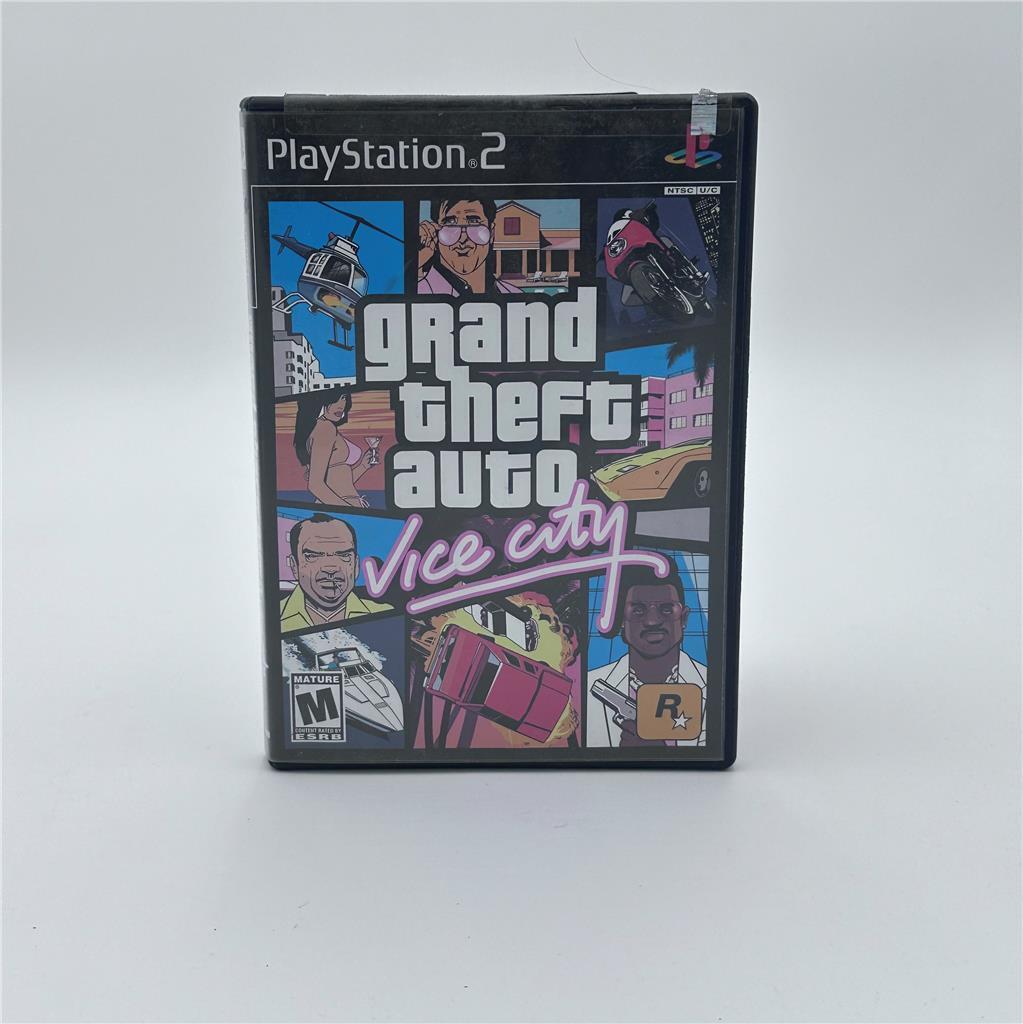 PS2 Grand Theft Auto: Vice City (Sony PlayStation 2, 2002) With Map & Manual