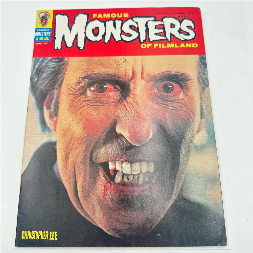 Famous Monsters of Filmland #84 June 1971 Christopher Lee & Lon Chaney Jr Mag