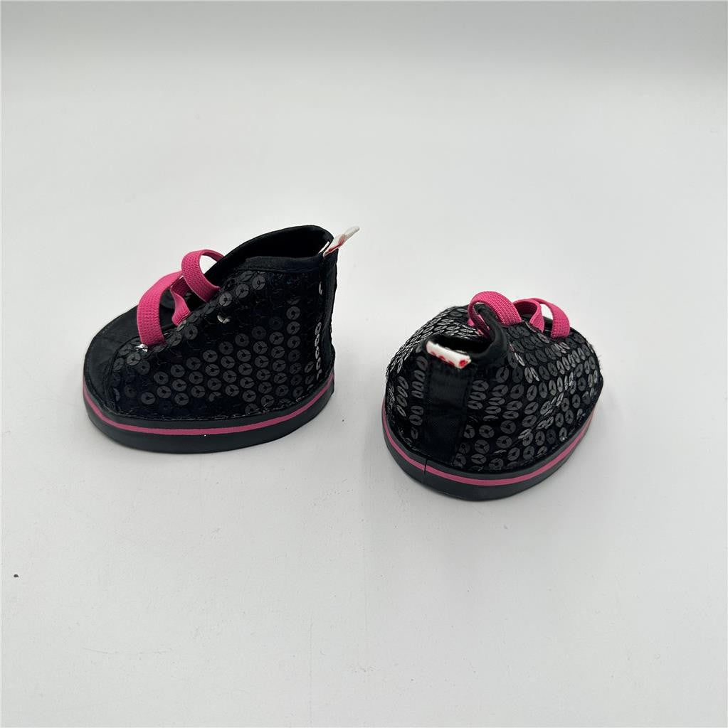 BUILD A BEAR WORKSHOP Clothing Black Sequins Pink Honey Girls Shoes