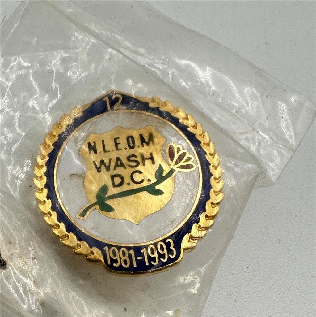 NLEOM National Law Enforcement Officers Memorial Wash DC 1981-1993 Pin