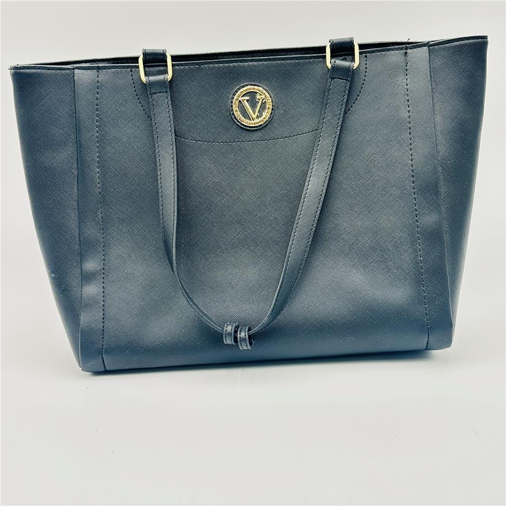 Vera New York Ladies Double Handle Handbag-Black