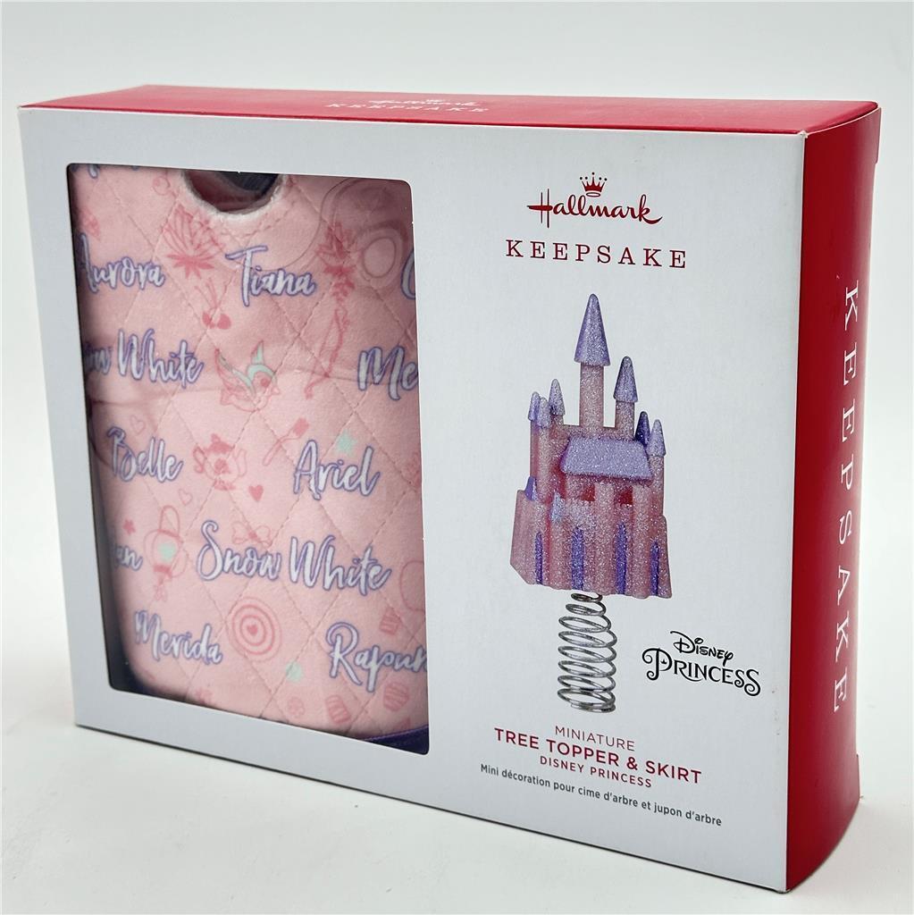 Hallmark Keepsake Christmas Miniature Tree Topper & Skirt Disney Princess 2022
