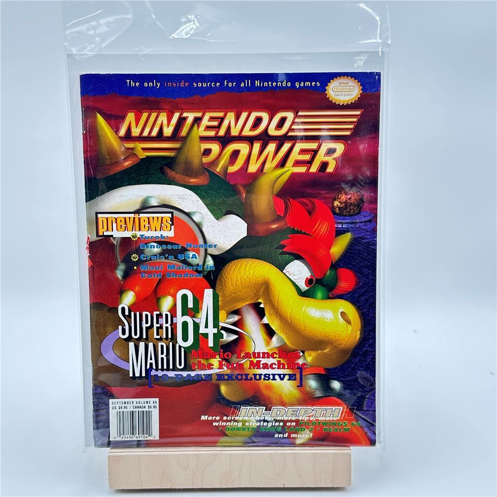 Nintendo Power Magazine Volume 88 Sept 1996 Super Mario 64 w Turok Poster