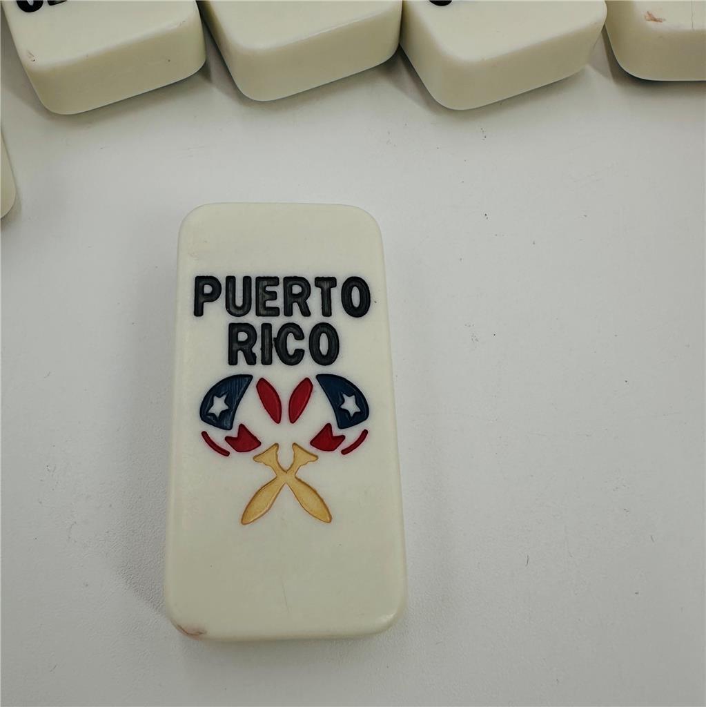 Puerto Rico Flag & Maracas Double Six Dominoes