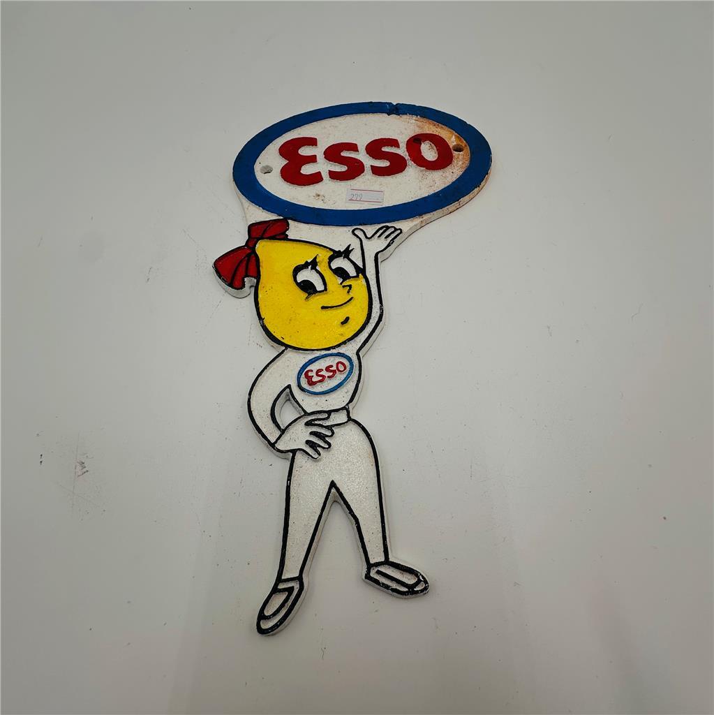CAST IRON ESSO GIRL "Mrs. Drip" Sign