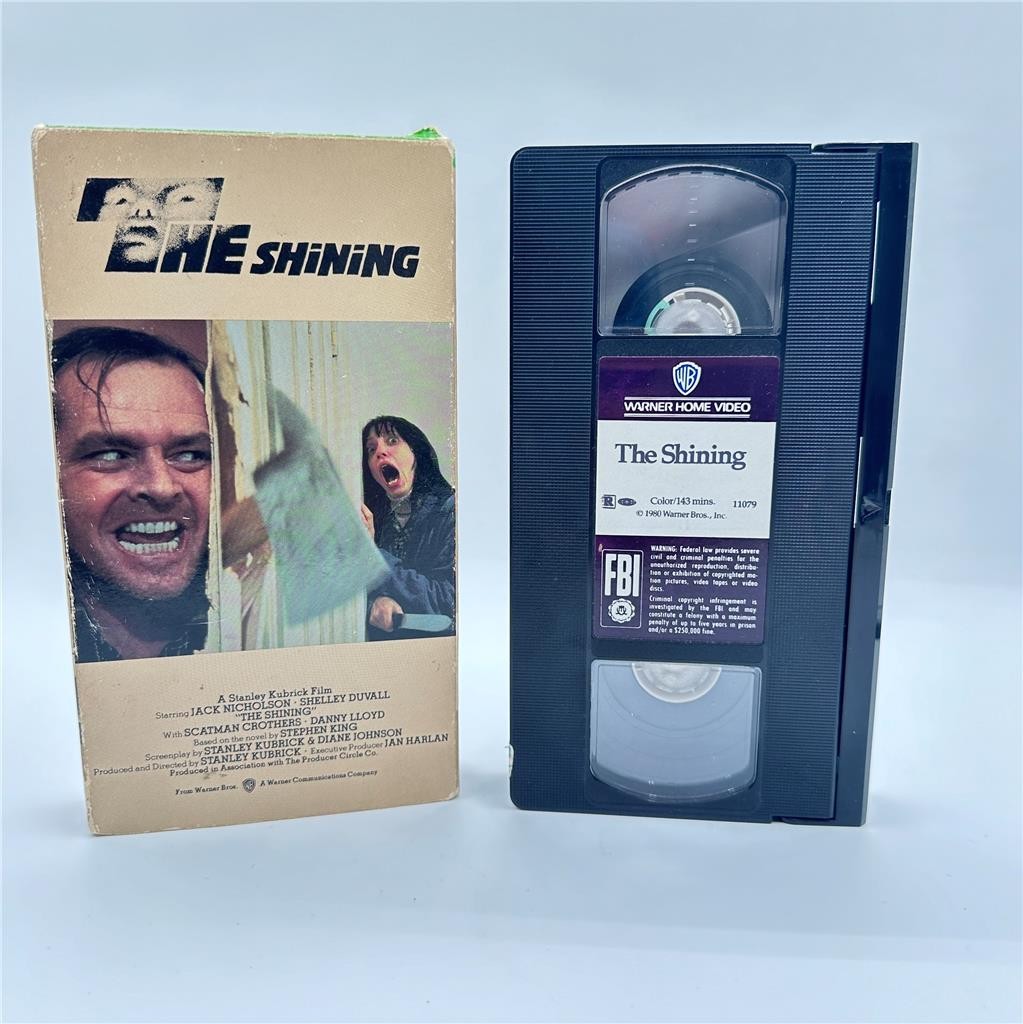 The Shining VHS (1986) Warner Home Video - Alternate Slipcase & Cover Design HTF