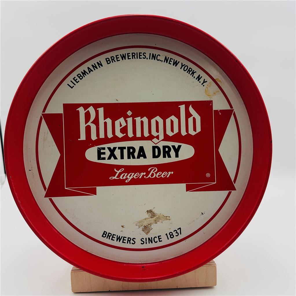 Vintage Rheingold Extra Dry Lager Beer - Liebmann Breweries, Inc. 12" Metal Tray