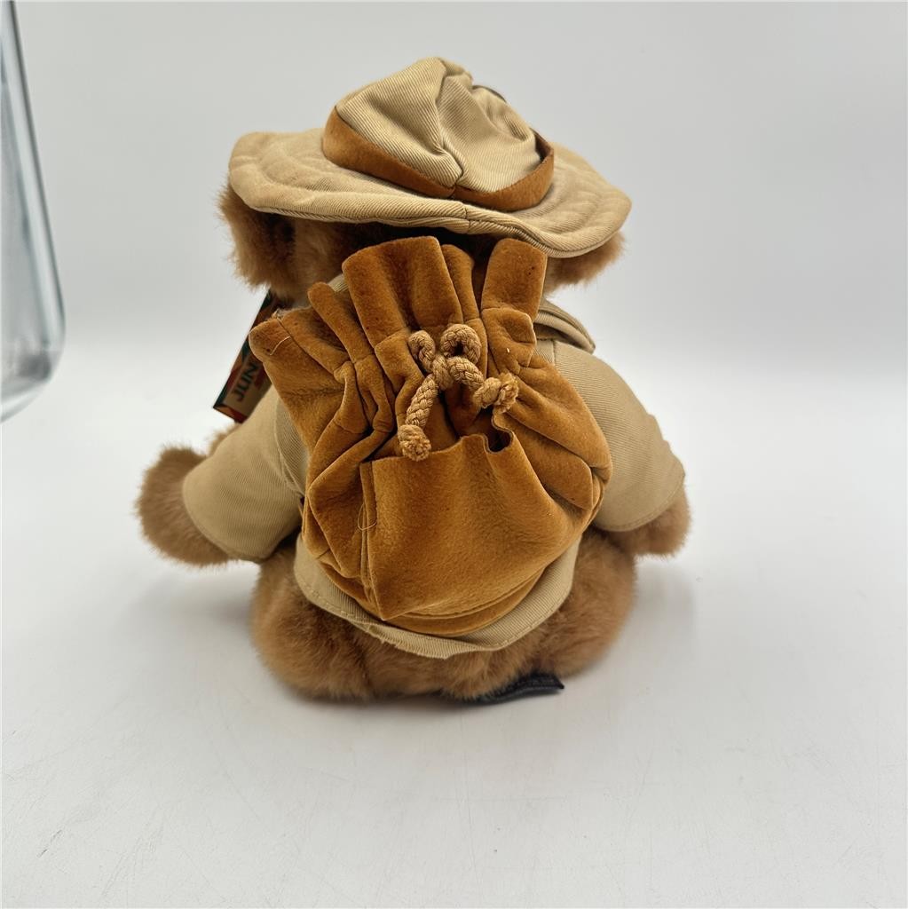 Jungle Joe's Safari Friends JUNGLE JOE 9" Plush Talking Teddy Bear w Tag VTG