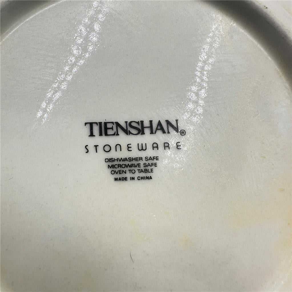 Vtg Tienshan Stoneware Teddy Bear Set of Dishes-11",8" and 6.5"