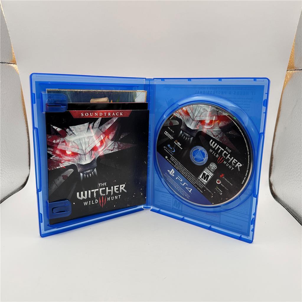 The Witcher 3 Wild Hunt (2015, Sony PS4) w/ Soundtrack CD, Map, Manual, Inserts