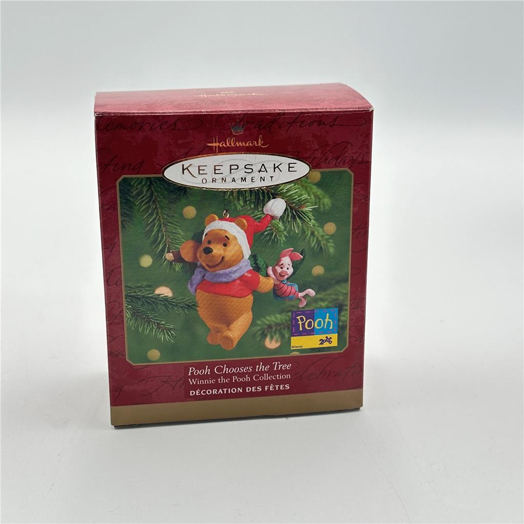 Hallmark Keepsake Disney Winnie the Pooh Chooses the Tree  Ornament 2000