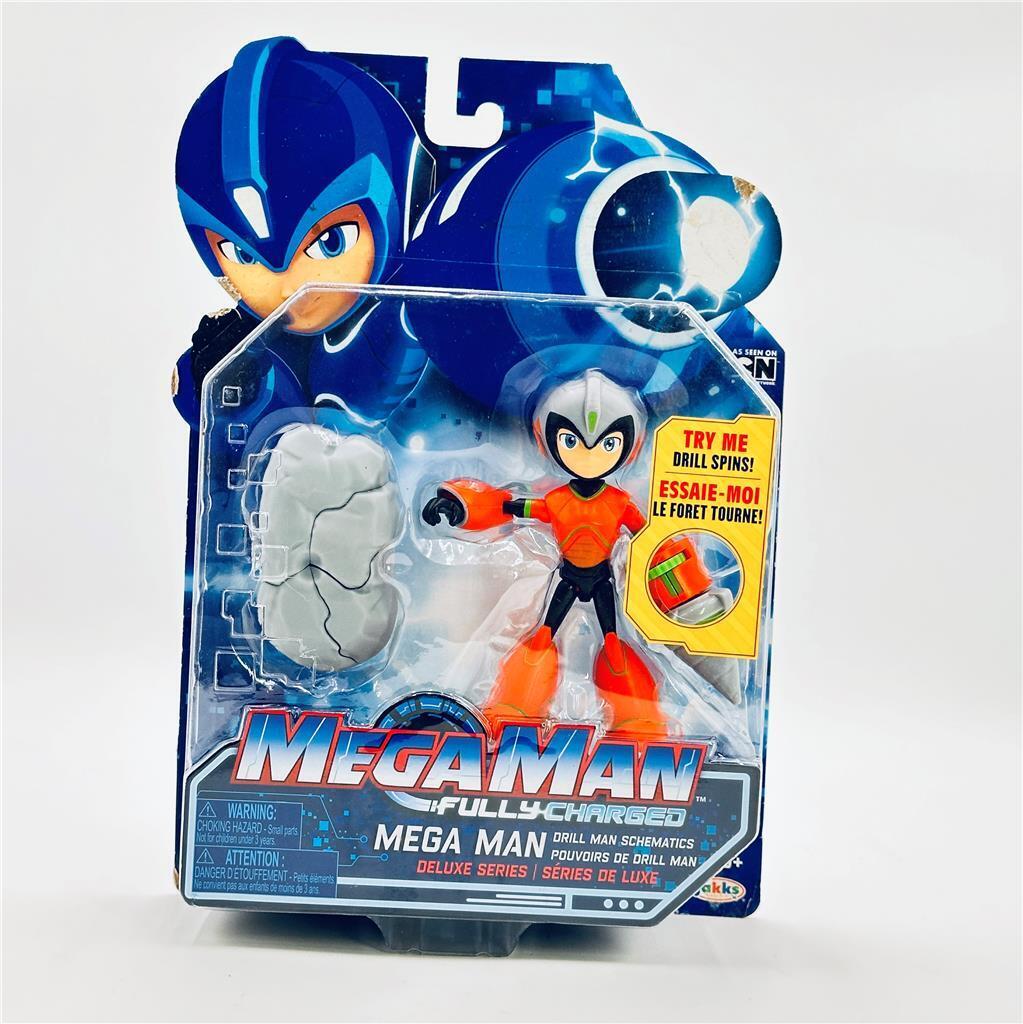 Mega Man Fully Charged Deluxe Series Mega Man Drill Man Schematics Action Figure