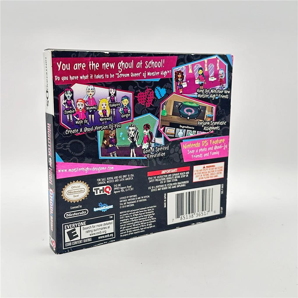 Monster High Ghoul Spirit (Nintendo DS, 2011) CIB With Slip Cover