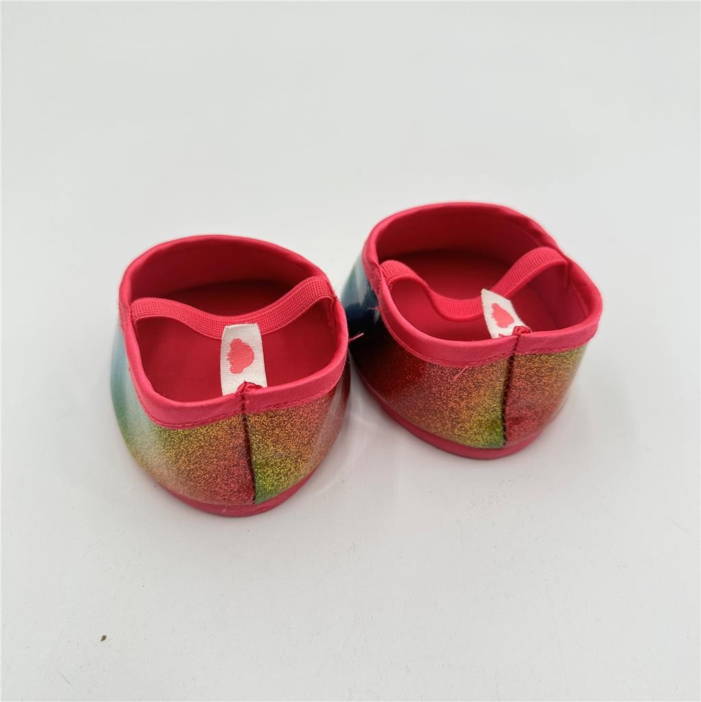 BUILD A BEAR WORKSHOP Clothing Rainbow Glitter Mary Jane Shoes