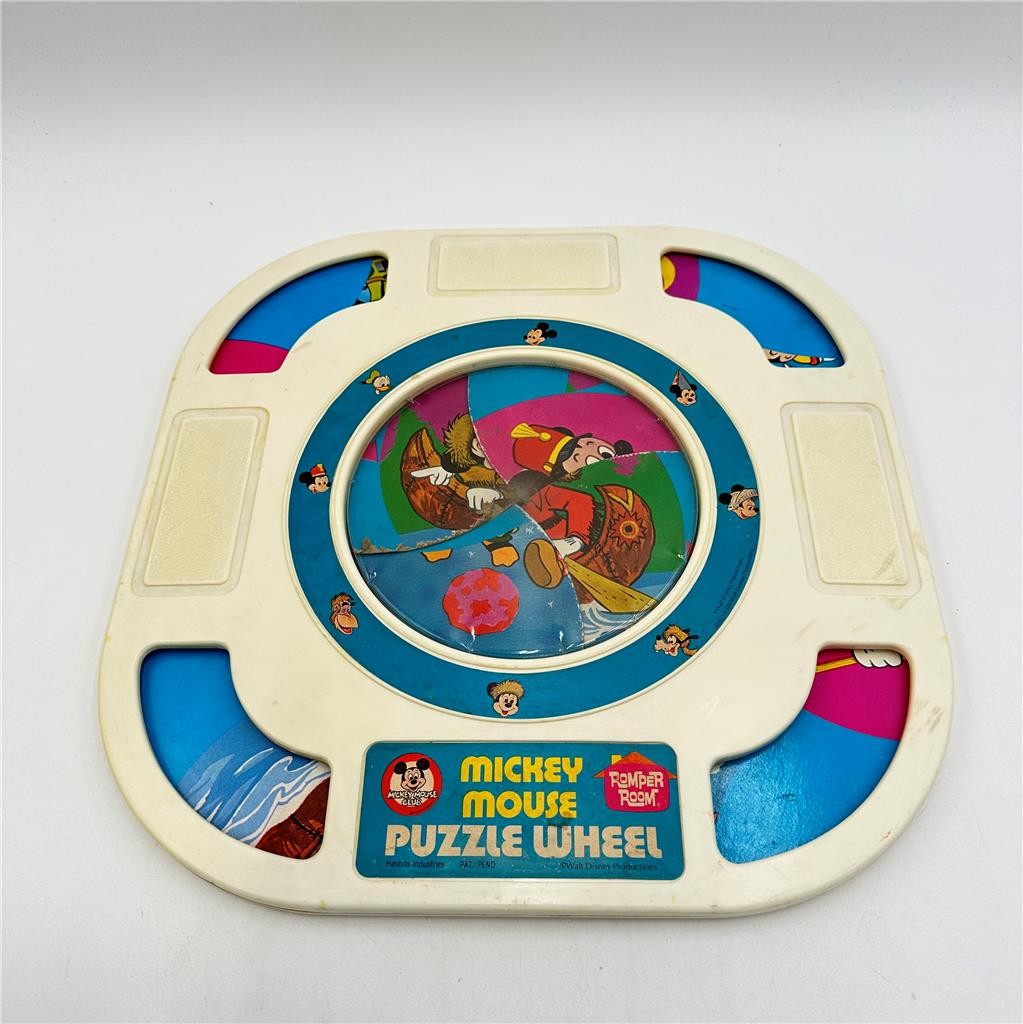 Vintage Mickey Mouse Romper Room Puzzle 1964 Hasbro 2 Sided