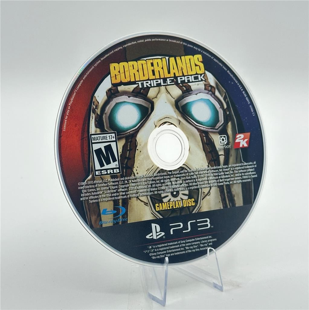 Borderlands Triple Pack (PlayStation 3 PS3) Gameplay Disc
