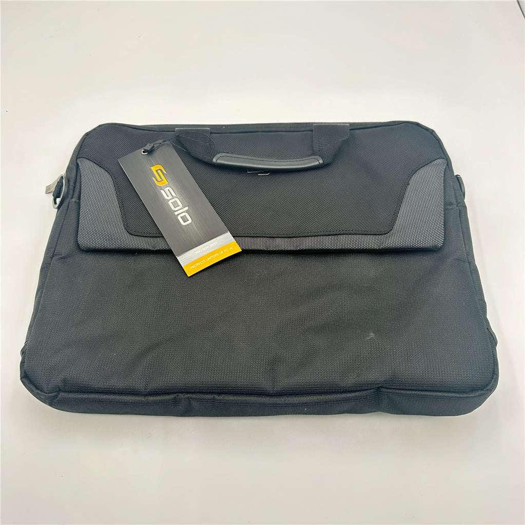 SOLO PRO SLIM BRIEF - PROTECTS LAPTOPS UP TO 16" MODEL CLA1 16-4 - NEW w/ STRAP