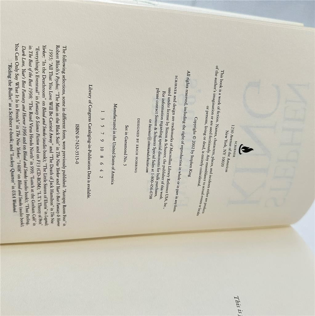 Steven King Hard Cover Everything's Eventual 14 Dark Tales DJ 2002 First Ed 2002