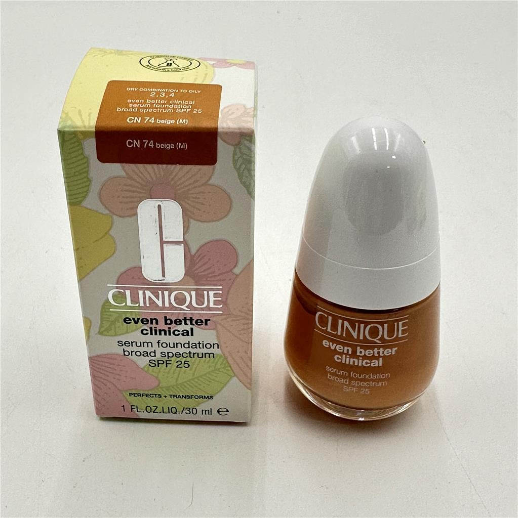 Clinique Even Better Makeup Broad Spectrum SPF 25 Foundation, 1 oz WN 74 Beige