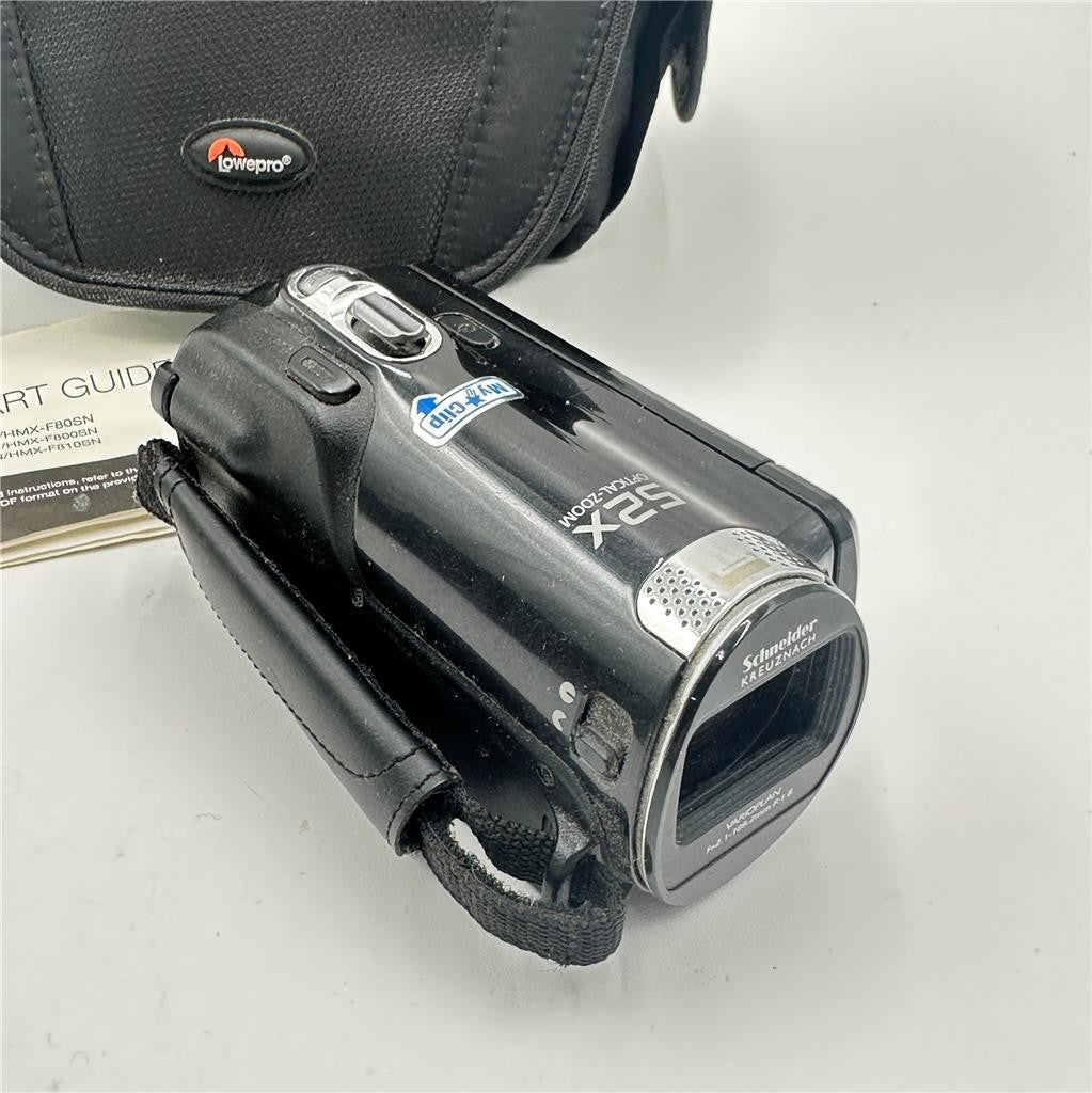 Samsung HMX-F80 HD CMOS Sensor Camcorder Black w/Case Untested