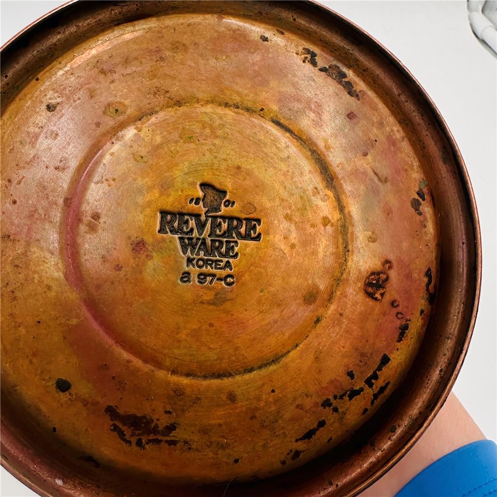 Paul Revere Ware Tea Pot Kettle Copper Bottom 1qt Vintage a97-c