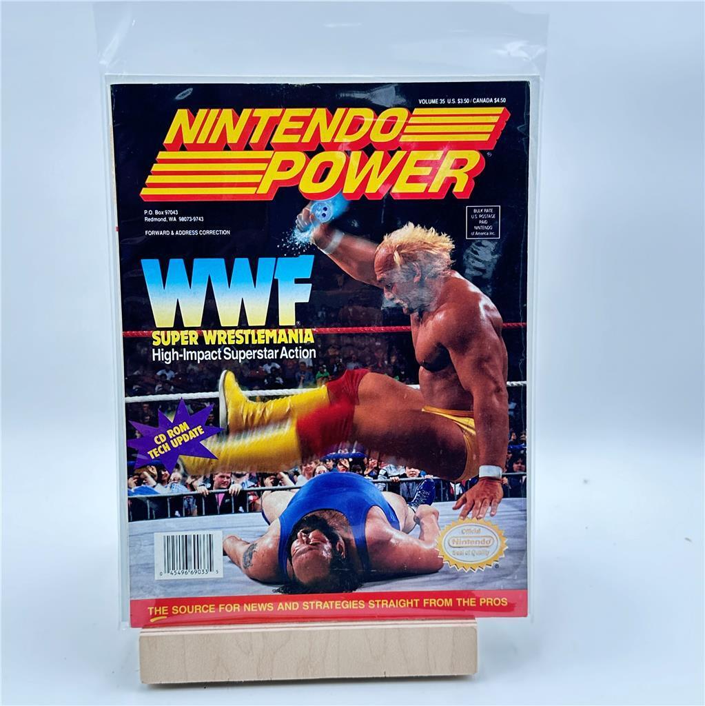 Nintendo Power Volume 35 with Street Fighter 2 Poster VG