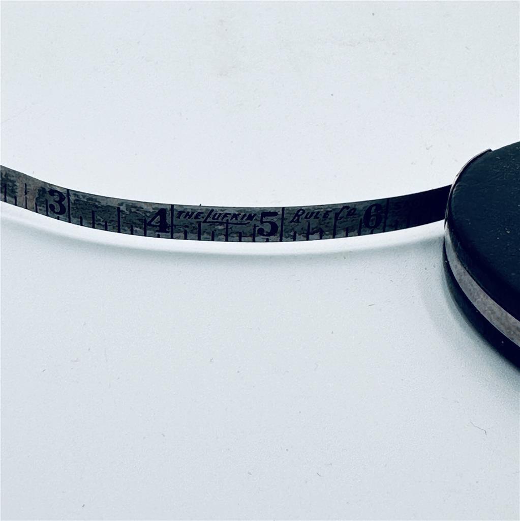 Vintage Steel 100 Ft. Tape Measure The Lufkin Rule Co. Chrome Clad "Leader" USA