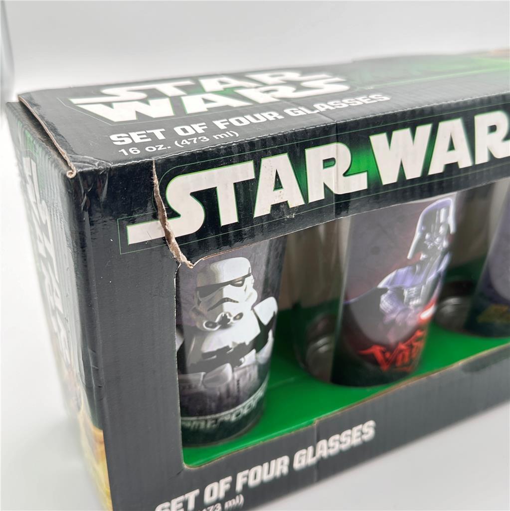 Star Wars Set Of Four 16 Oz. (473 ml) Glasses New