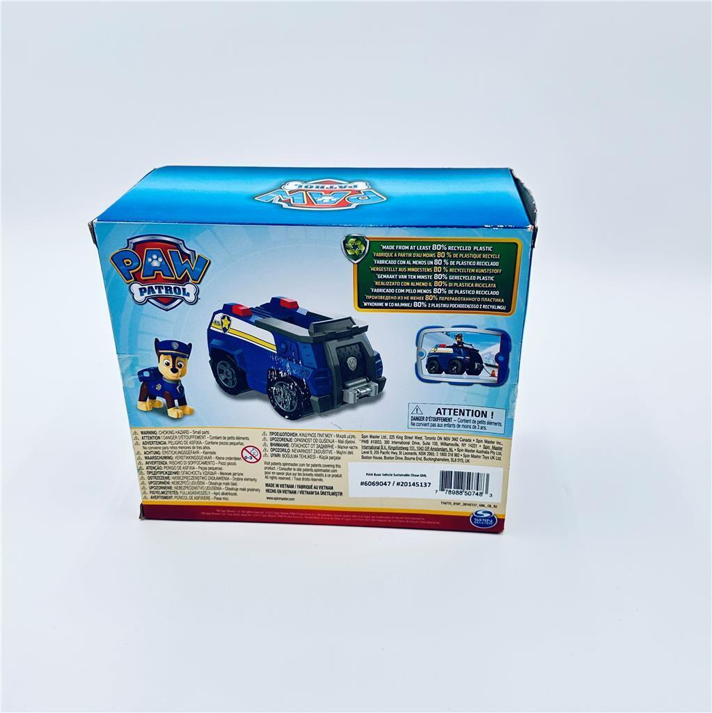 Paw Patrol, Chase Patrol Cruiser, Toy Car with Collectible Action Figure