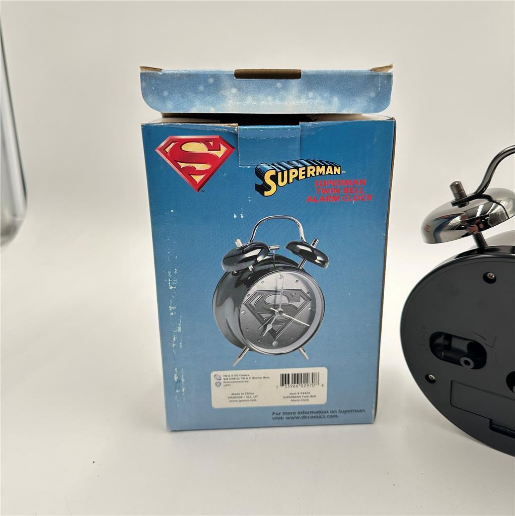 VINTAGE DC SUPERMAN Twin Bell ALARM CLOCK