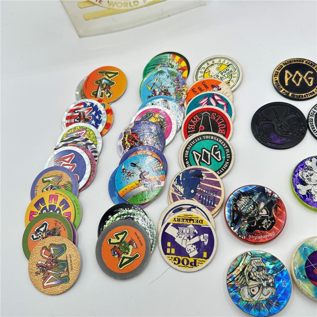 1990s World POG Federation Clear Plastic Micro Tournament Game Pack Storage Case
