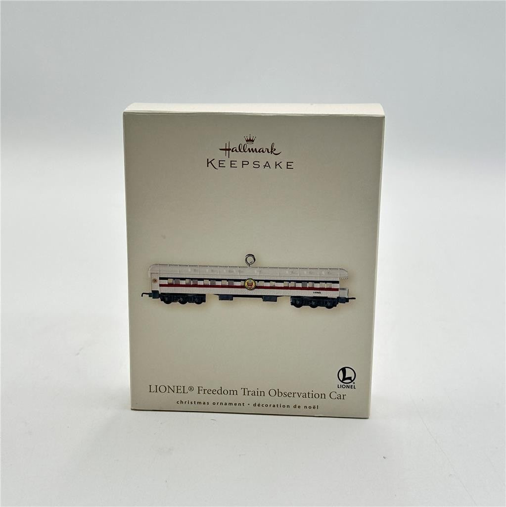 Retired 2007 Hallmark Lionel Freedom Train Observation Car Keepsake Ornament
