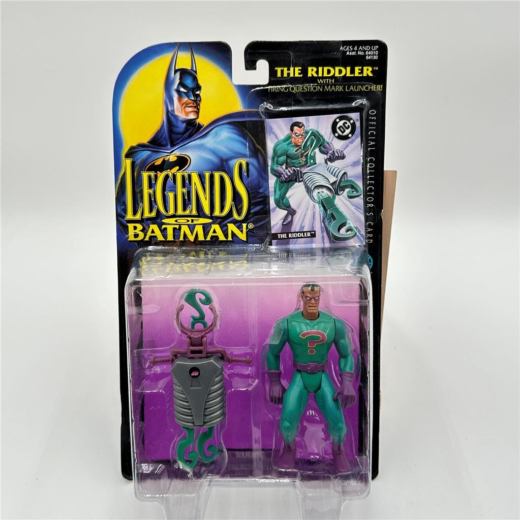 RIDDLER with Firing Question Mark Launcher - LEGENDS OF BATMAN - Kenner 1995
