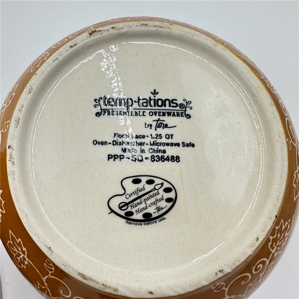 Set of 5 Temptations by Tara  Floral Lace Nesting Serving Bowls