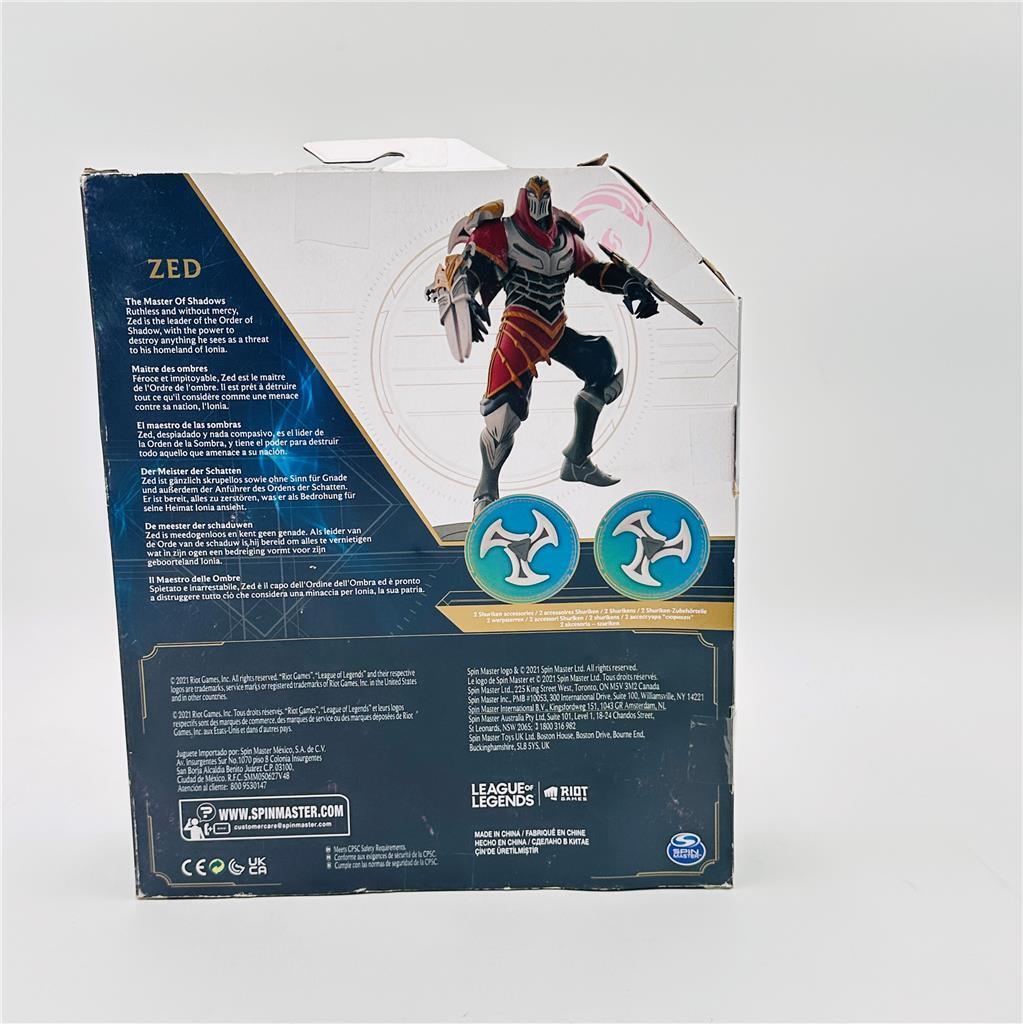 NEW Spin Master 6062261 League of Legends ZED 6" Figure with Accessories