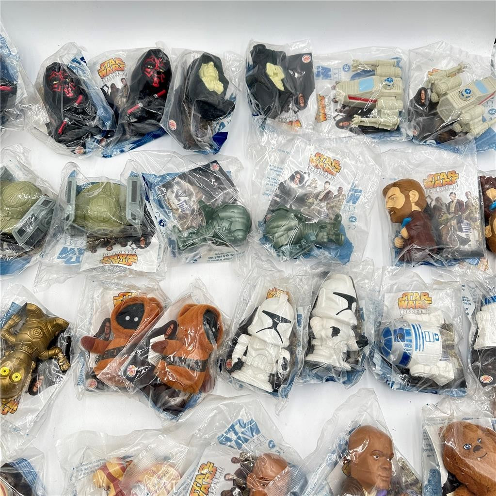 STAR WARS Episode 3 Revenge of the Sith Burger King Toys Sealed Lot of 41 2005