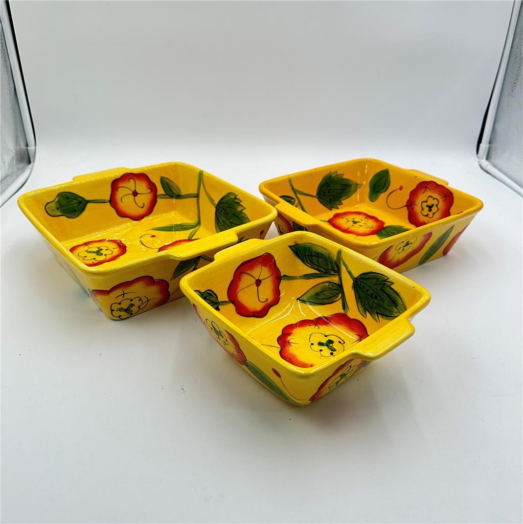 Temptations by Taa Poppy Passion 3 Piece Casserole Set