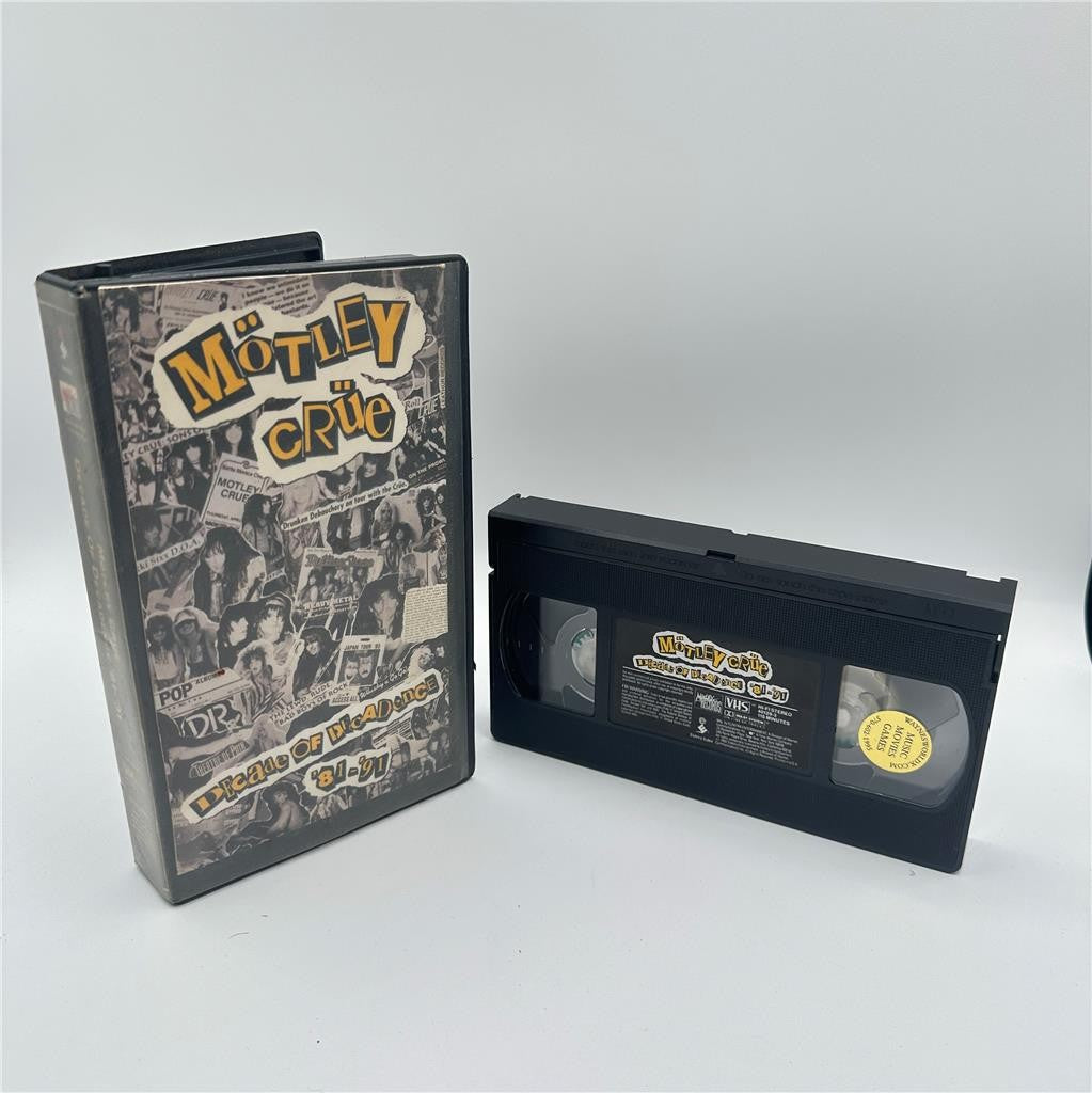 Motley Crue Decade of Decadence '81-'91 VHS Tape 1992 Hair Band Glam Metal Music