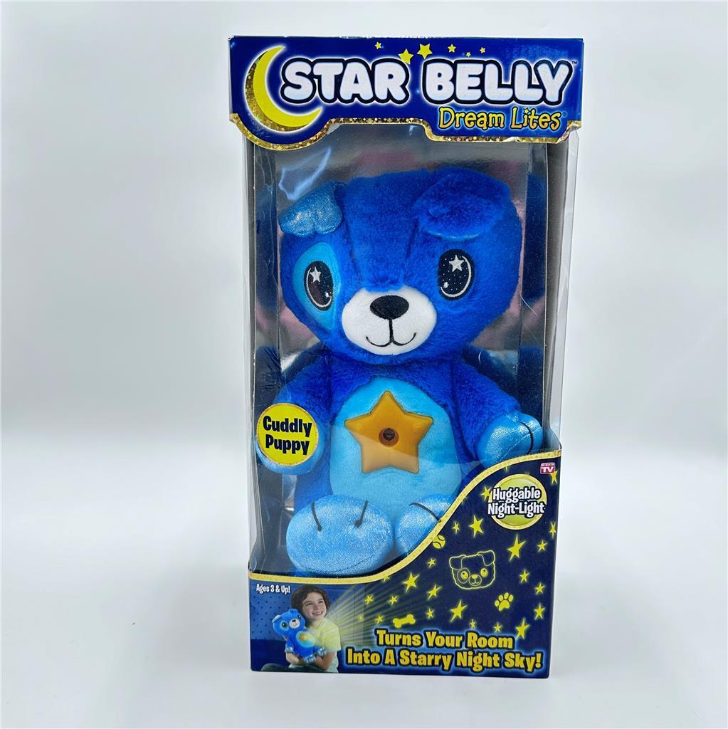 Ontel Star Belly Dream Lites Plush Toy with Light - Blue Cuddly Puppy