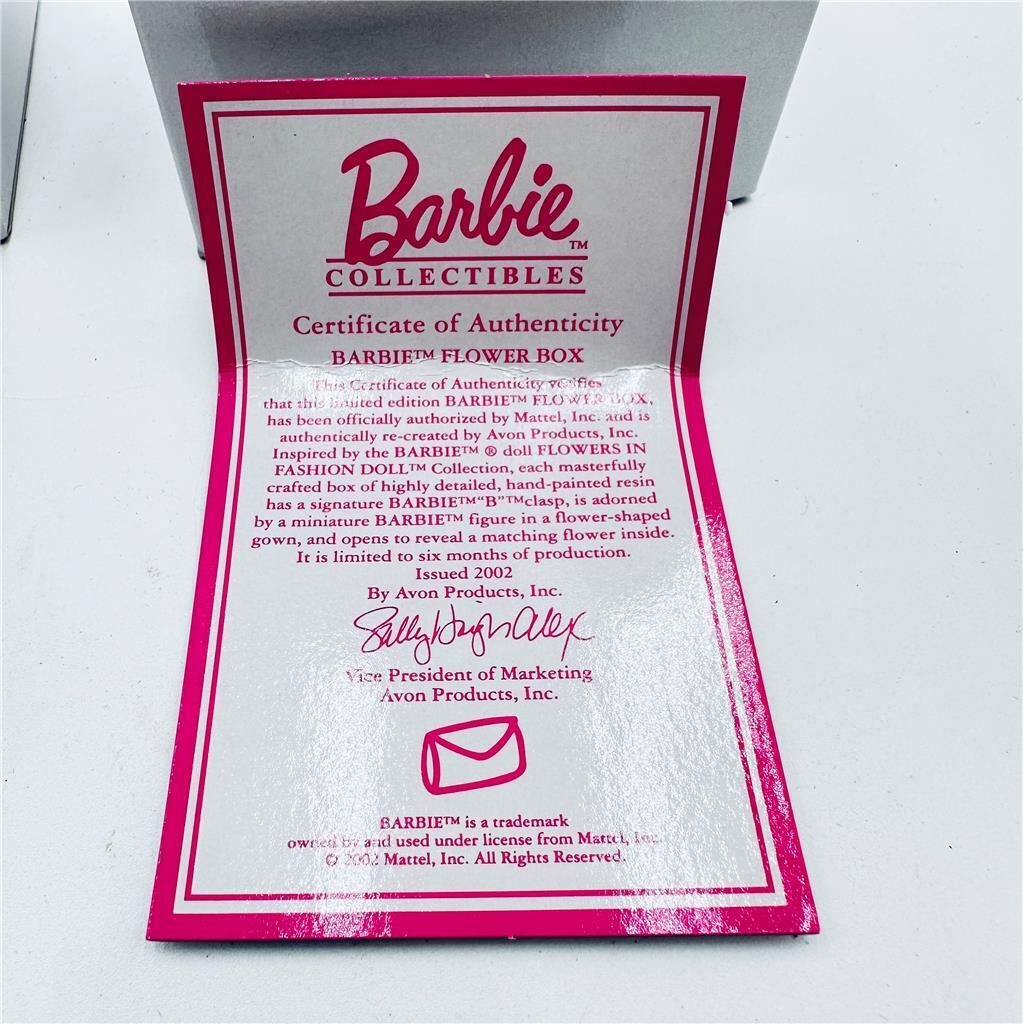 Mattel Avon Exclusive Barbie Flower Trinket Box Orchid 2002 Sealed In Box  Lot o